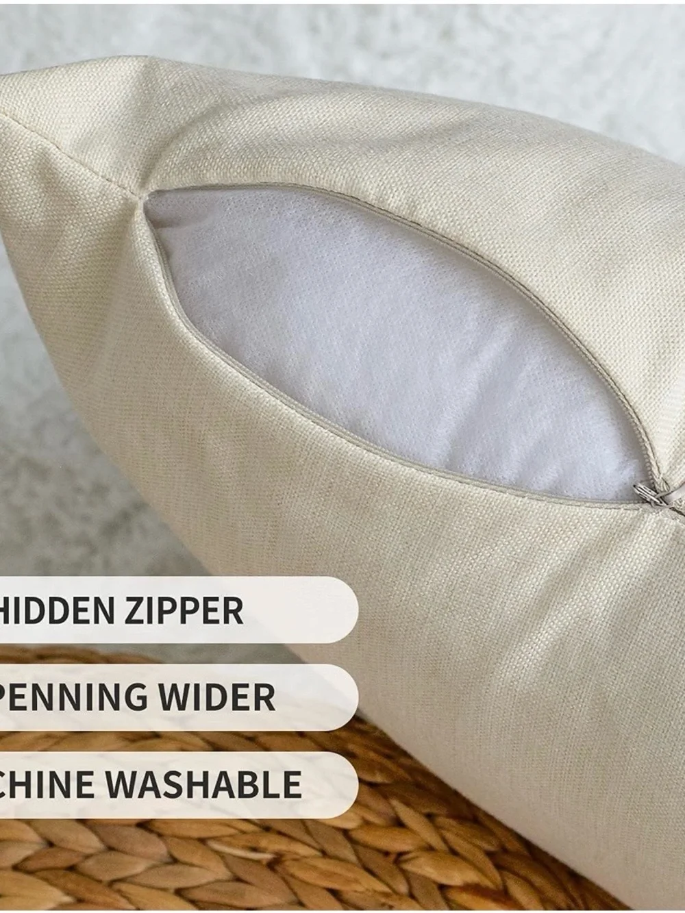 4 Holiday Throw Pillow Covers - Blue, Black & White, burlap feel, NWOT